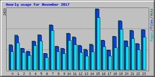 Hourly usage for November 2017