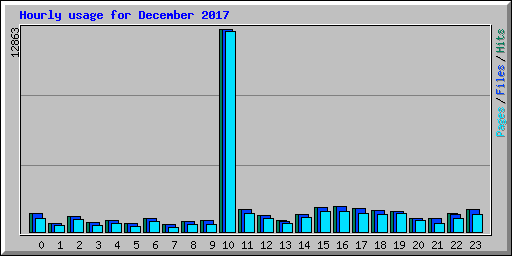 Hourly usage for December 2017
