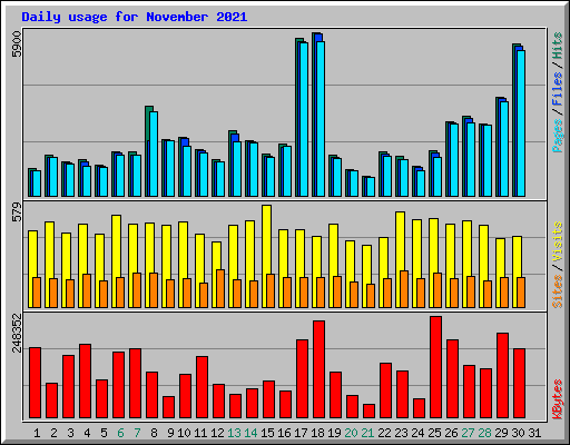 Daily usage for November 2021