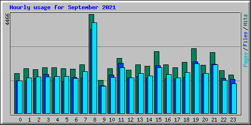 Hourly usage for September 2021