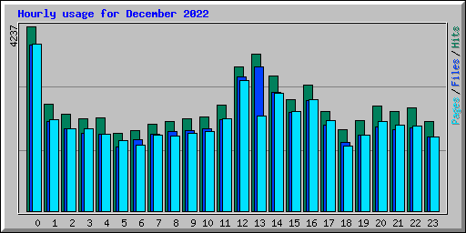 Hourly usage for December 2022