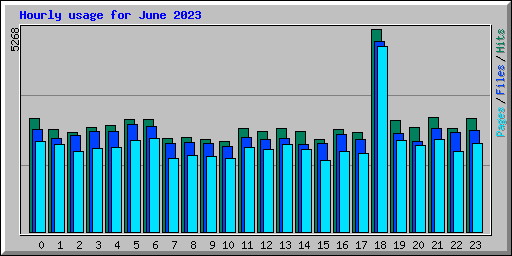 Hourly usage for June 2023