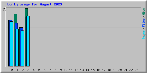 Hourly usage for August 2023