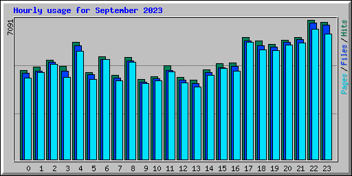 Hourly usage for September 2023