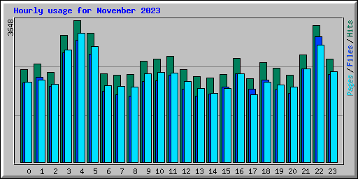 Hourly usage for November 2023