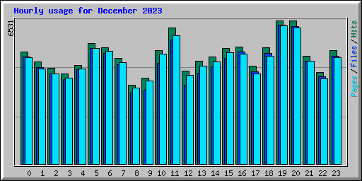Hourly usage for December 2023