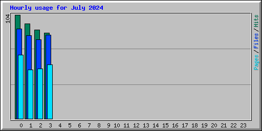 Hourly usage for July 2024