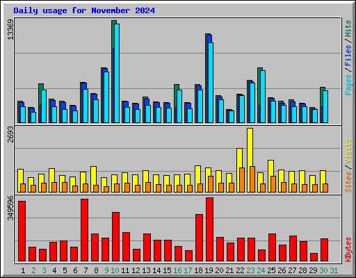 Daily usage for November 2024